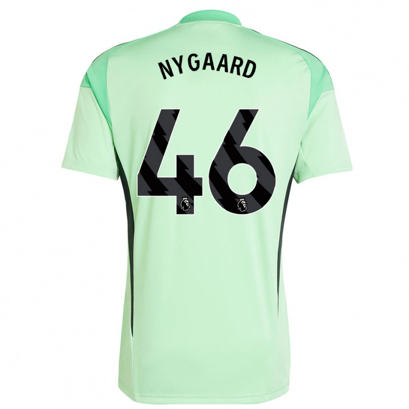 Danxen Kinderen Lucas Nygaard #46 Lichtgroen Zwart Keepersshirt 2025/26 T-Shirt België