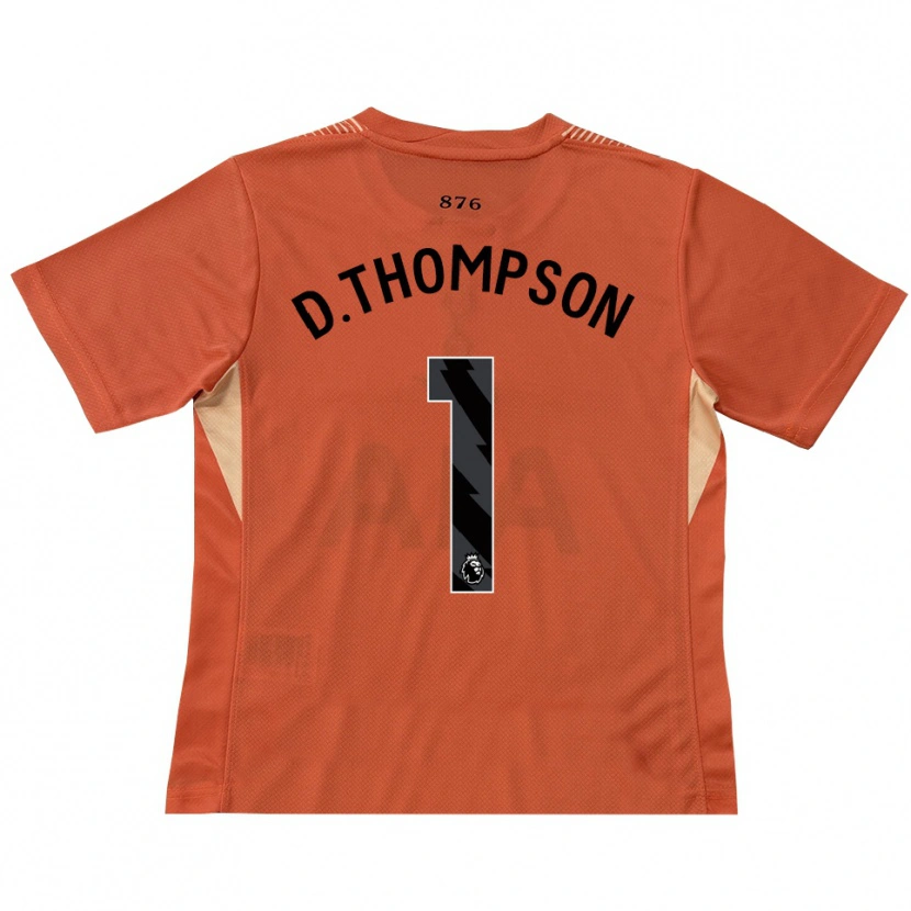 Danxen Kinderen Dylan Thompson #1 Oranje Zwart Keepersshirt 2025/26 T-Shirt België