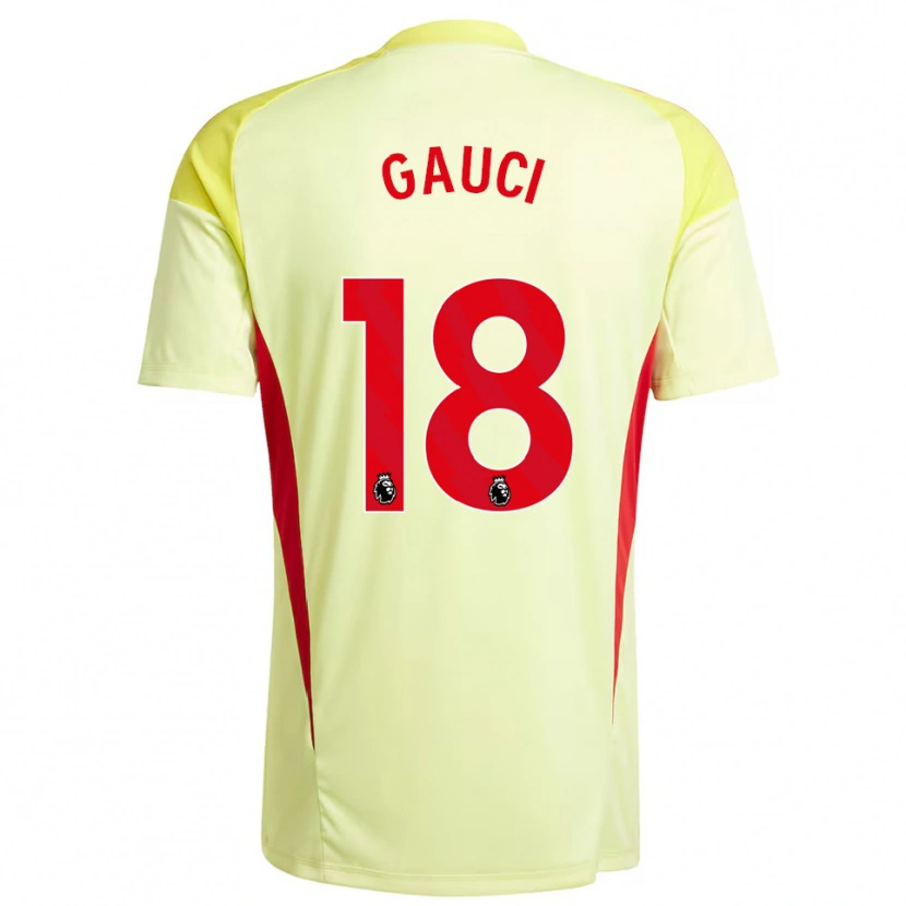Danxen Kinderen Joe Gauci #18 Lichtgeel Keepersshirt 2025/26 T-Shirt België