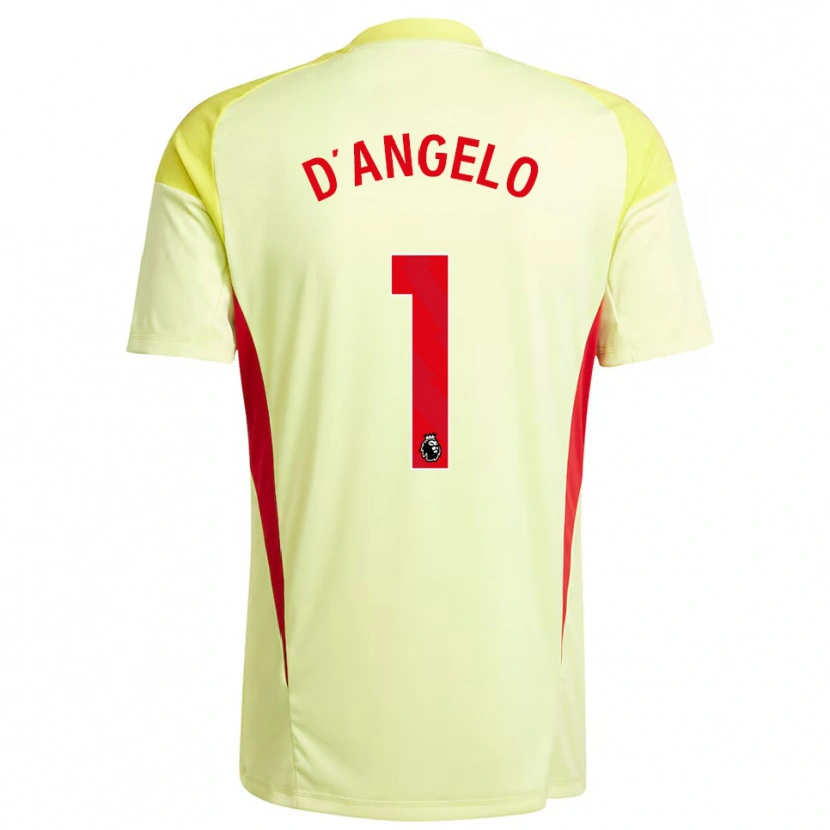 Danxen Kinderen Sabrina D'angelo #1 Lichtgeel Keepersshirt 2025/26 T-Shirt België