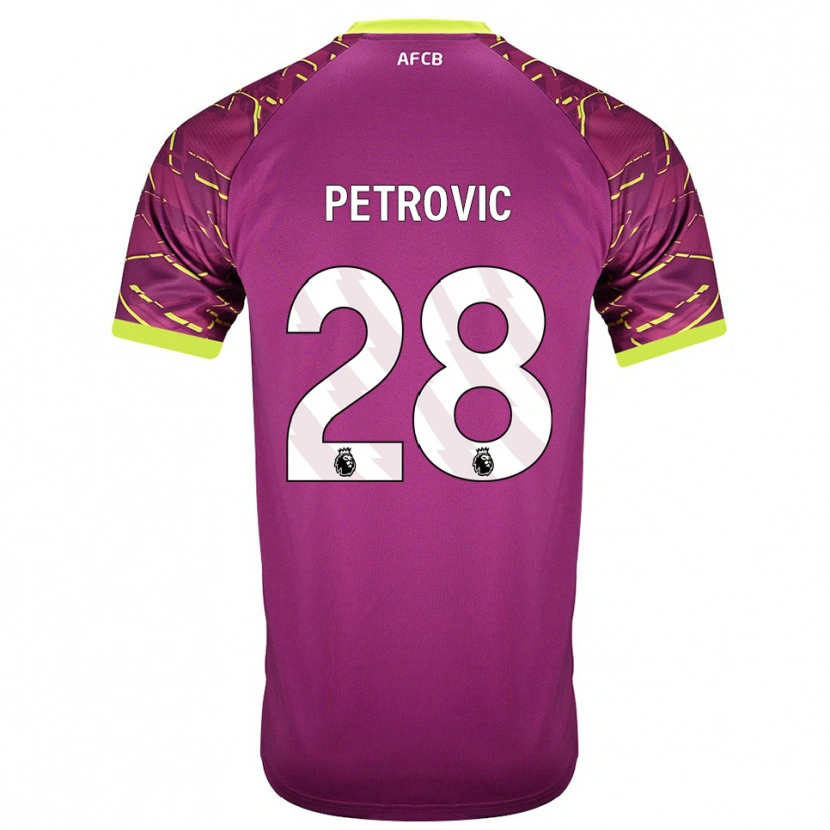 Danxen Kinderen Djordje Petrovic #28 Donker Magenta Keepersshirt 2025/26 T-Shirt België