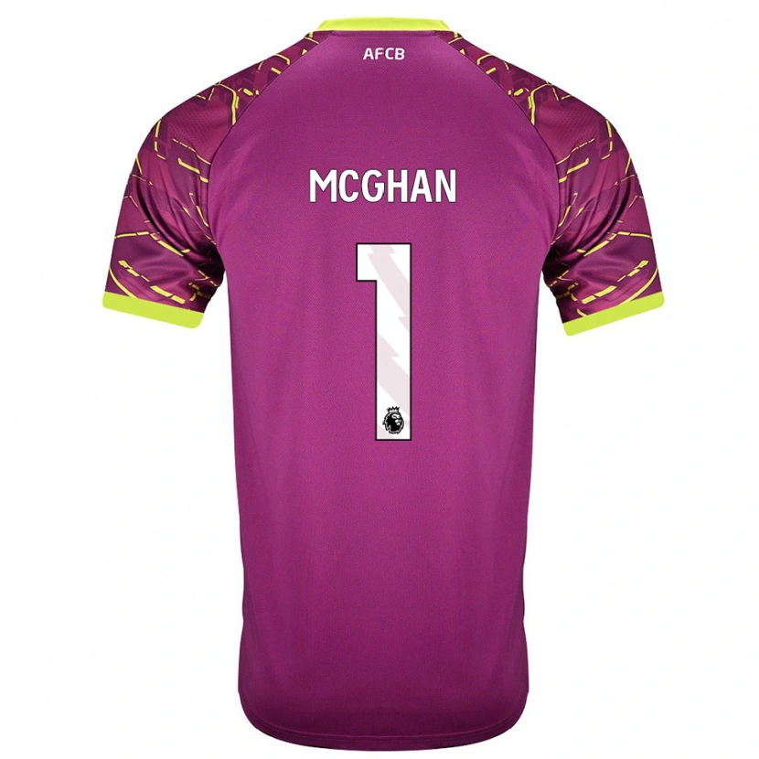 Danxen Kinderen Hayden McGhan #1 Donker Magenta Keepersshirt 2025/26 T-Shirt België