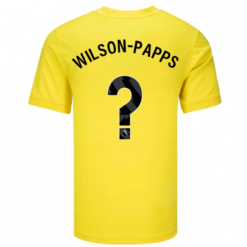 Danxen Kinderen Charlie Wilson-Papps #0 Geel Zwart Keepersshirt 2025/26 T-Shirt België
