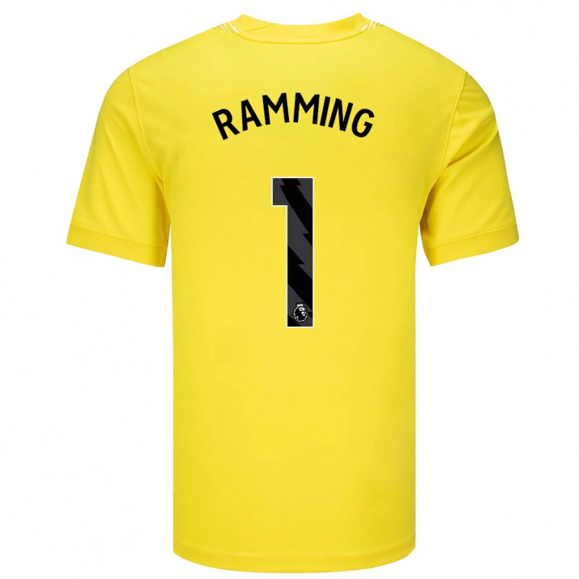 Danxen Kinderen Nils Ramming #1 Geel Zwart Keepersshirt 2025/26 T-Shirt België