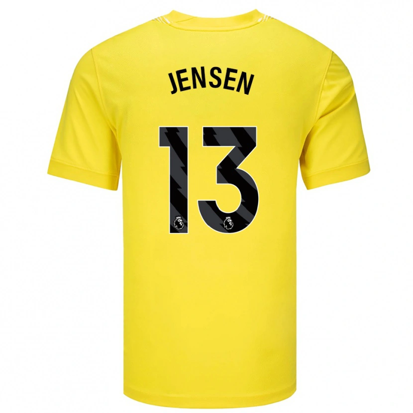 Danxen Kinderen Sebastian Jensen #13 Geel Zwart Keepersshirt 2025/26 T-Shirt België
