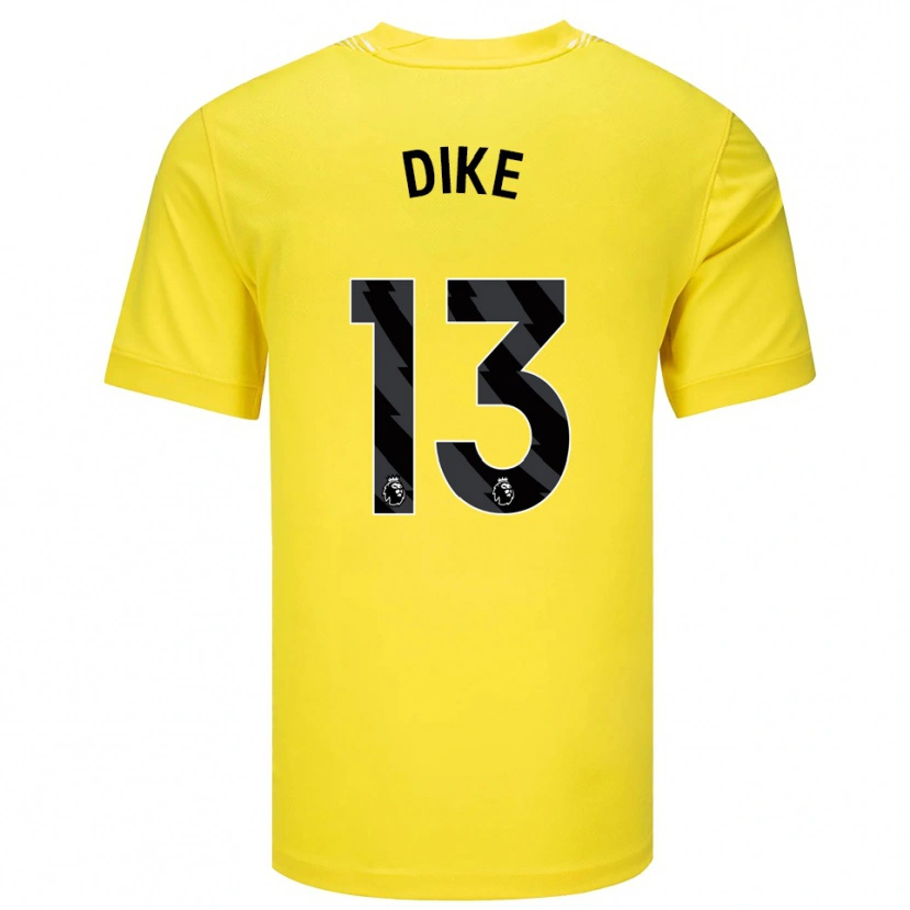 Danxen Kinderen Michael Dike #13 Geel Zwart Keepersshirt 2025/26 T-Shirt België