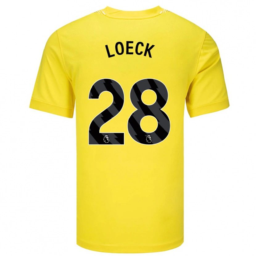 Danxen Kinderen Melina Loeck #28 Geel Zwart Keepersshirt 2025/26 T-Shirt België