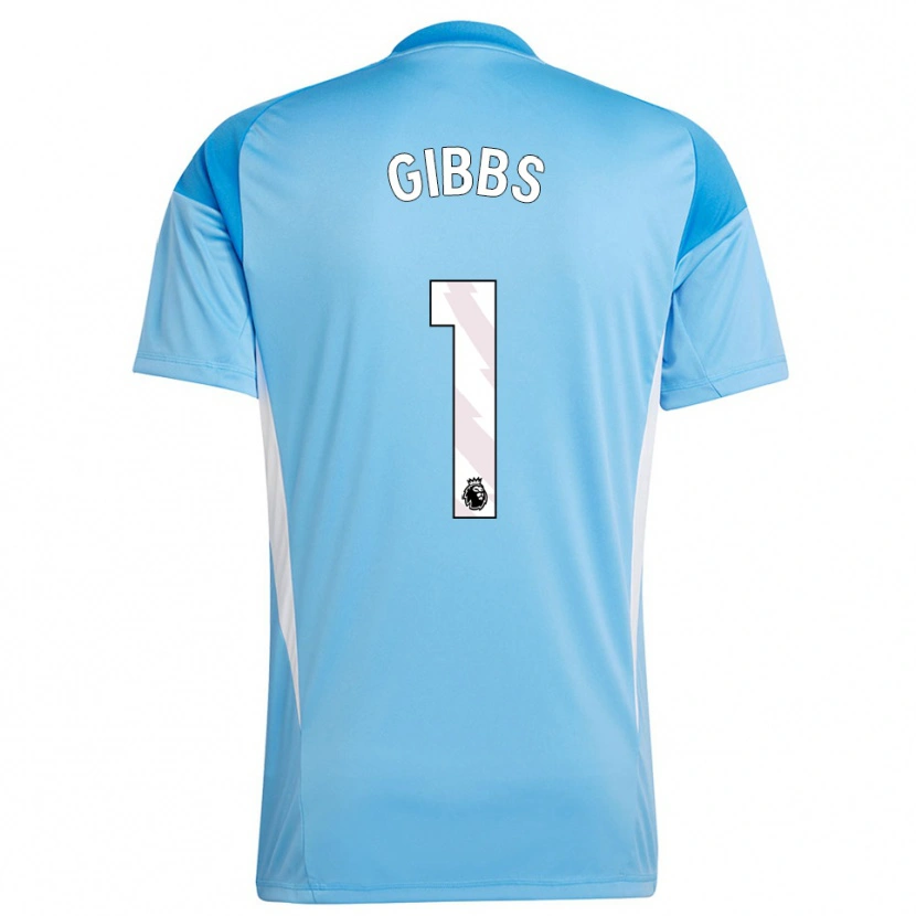 Danxen Kinderen Frankie Gibbs #1 Blauw Wit Keepersshirt 2025/26 T-Shirt België
