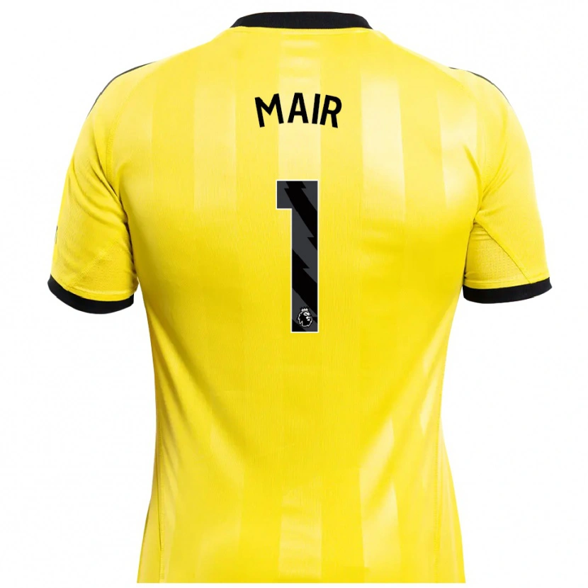 Danxen Kinderen George Mair #1 Geel Zwart Keepersshirt 2025/26 T-Shirt België