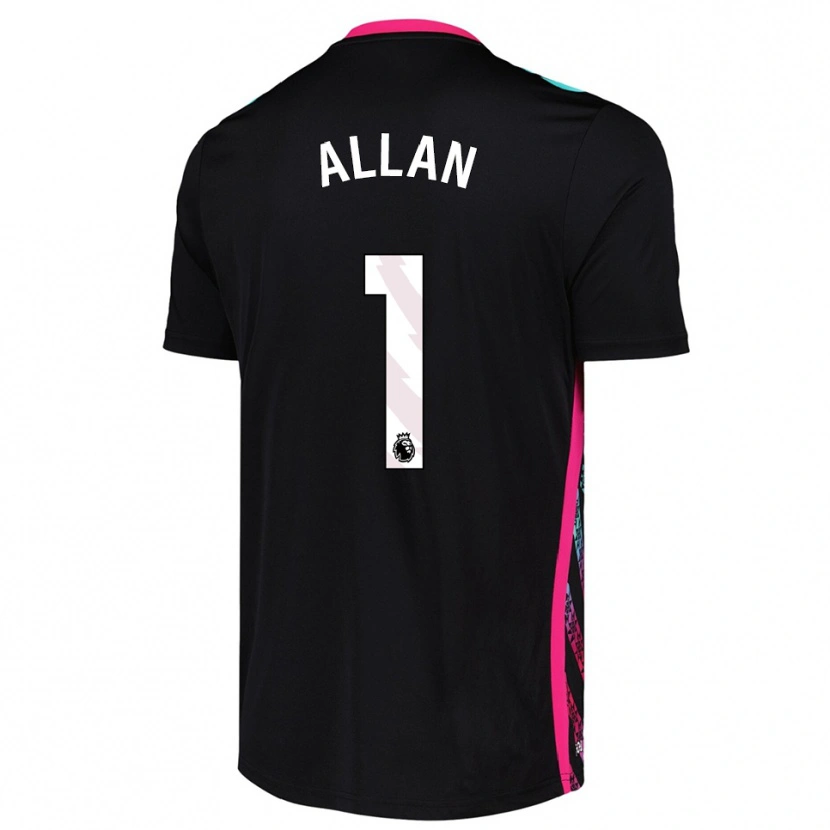 Danxen Kinderen Isaac Allan #1 Zwart Wit Keepersshirt 2025/26 T-Shirt België