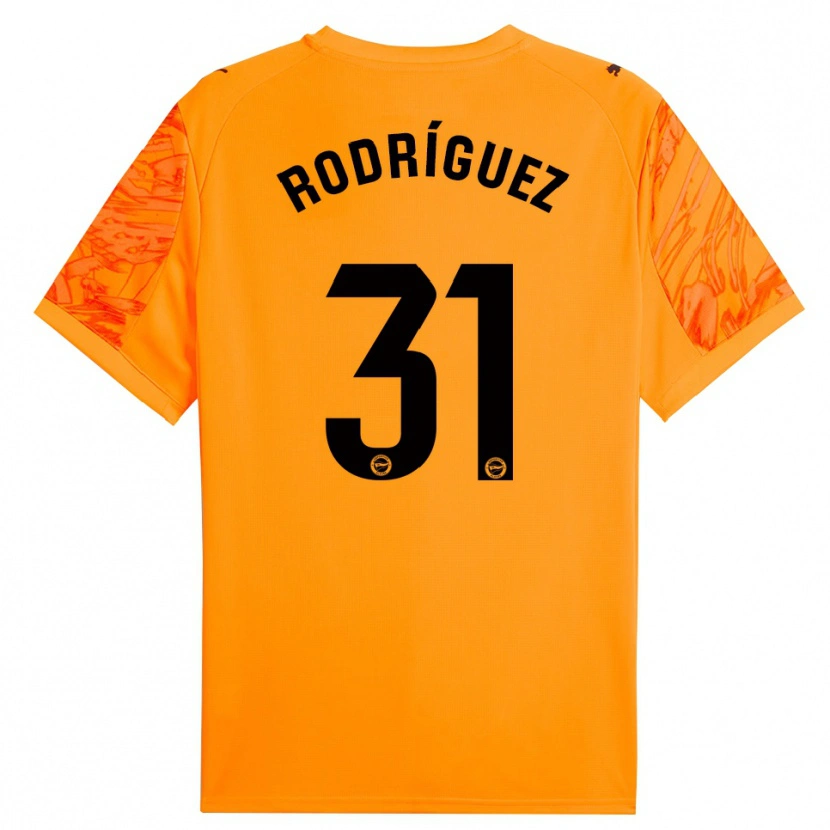 Danxen Kinderen Adrián Rodríguez #31 Oranje Zwart Keepersshirt 2025/26 T-Shirt België