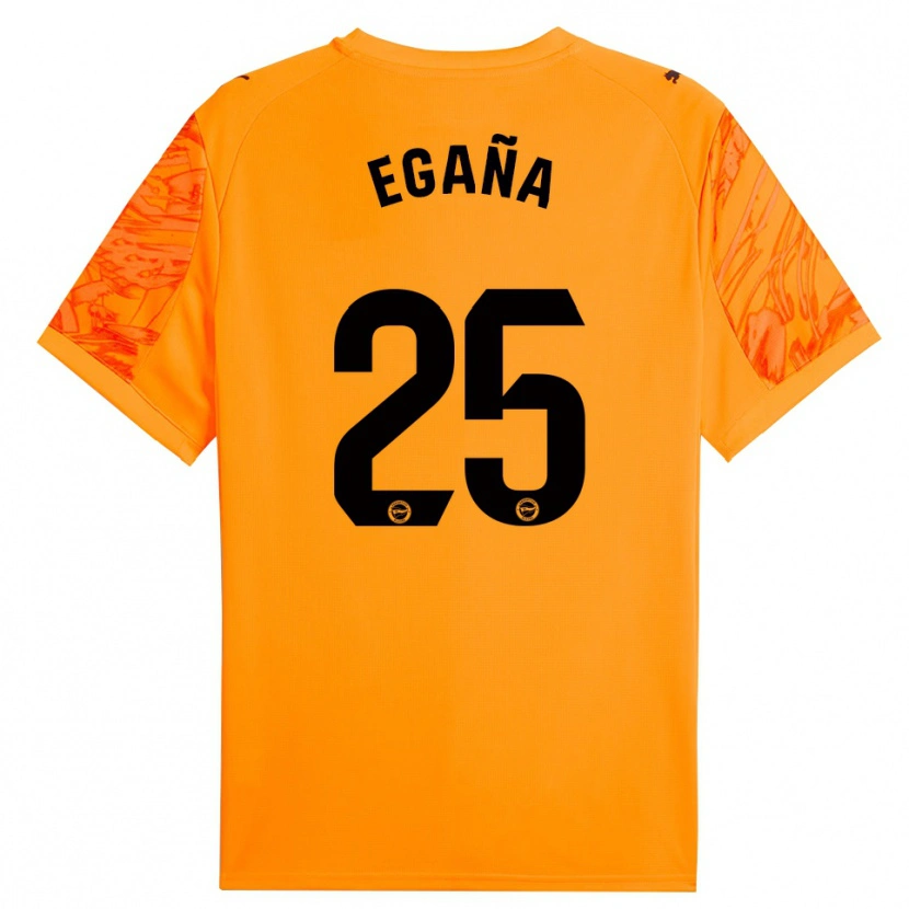Danxen Kinderen Eider Egaña #25 Oranje Zwart Keepersshirt 2025/26 T-Shirt België