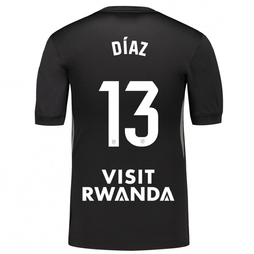 Danxen Kinderen Diego Díaz #13 Zwart Wit Keepersshirt 2025/26 T-Shirt België