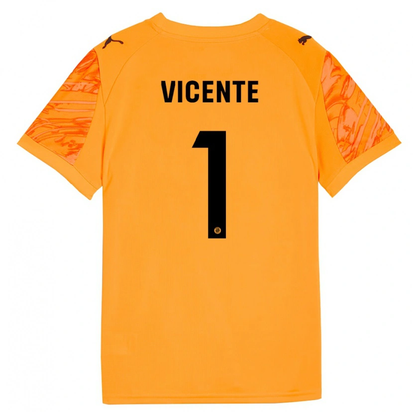 Danxen Kinderen Diego Vicente #1 Oranje Zwart Keepersshirt 2025/26 T-Shirt België