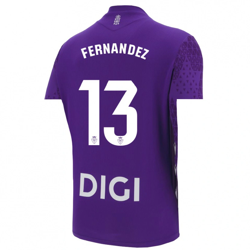 Danxen Kinderen Aitor Fernández #13 Paars Wit Keepersshirt 2025/26 T-Shirt België