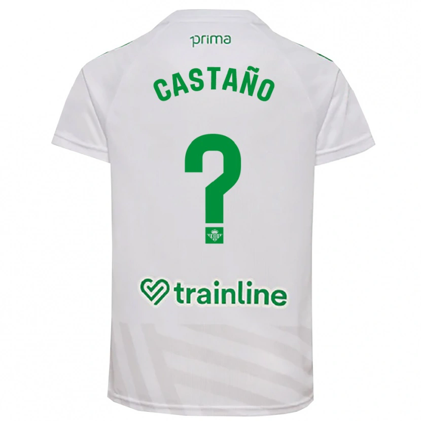 Danxen Kinderen Jesús Castaño #0 Wit Groen Keepersshirt 2025/26 T-Shirt België