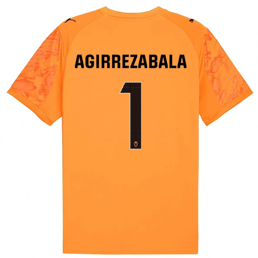 Danxen Kinderen Julen Agirrezabala #1 Oranje Zwart Keepersshirt 2025/26 T-Shirt België