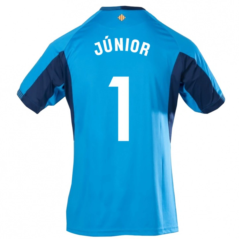 Danxen Kinderen Luiz Júnior #1 Blauw Wit Keepersshirt 2025/26 T-Shirt België