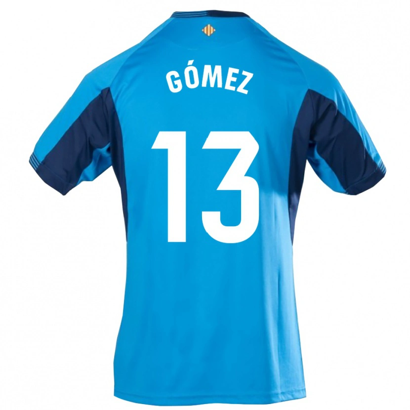 Danxen Kinderen Rubén Gómez #13 Blauw Wit Keepersshirt 2025/26 T-Shirt België