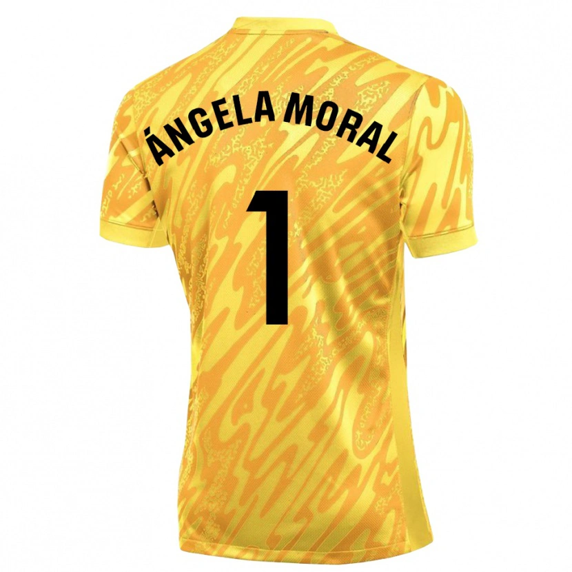 Danxen Kinderen Ángela Moral Ferrer #1 Geel Zwart Keepersshirt 2025/26 T-Shirt België