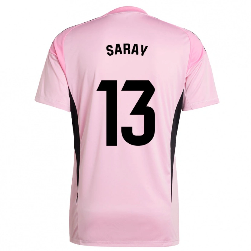 Danxen Kinderen Saray Vázquez Alonso #13 Roze Zwart Keepersshirt 2025/26 T-Shirt België