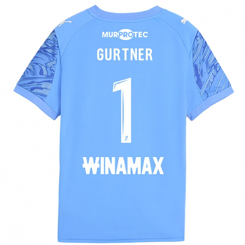 Danxen Kinderen Régis Gurtner #1 Lichtblauw Wit Keepersshirt 2025/26 T-Shirt België