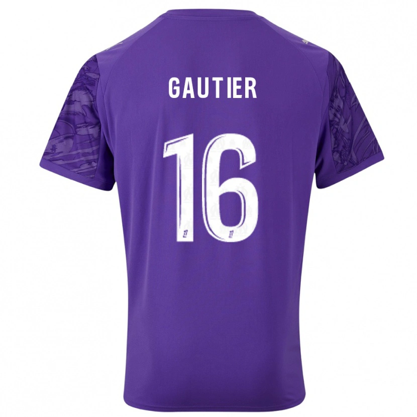 Danxen Kinderen Elisa Gautier #16 Paars Wit Keepersshirt 2025/26 T-Shirt België