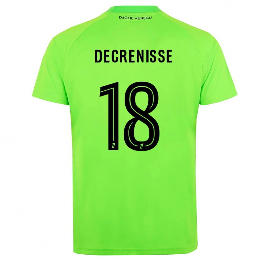 Danxen Kinderen Axel Decrenisse #18 Groen Zwart Keepersshirt 2025/26 T-Shirt België