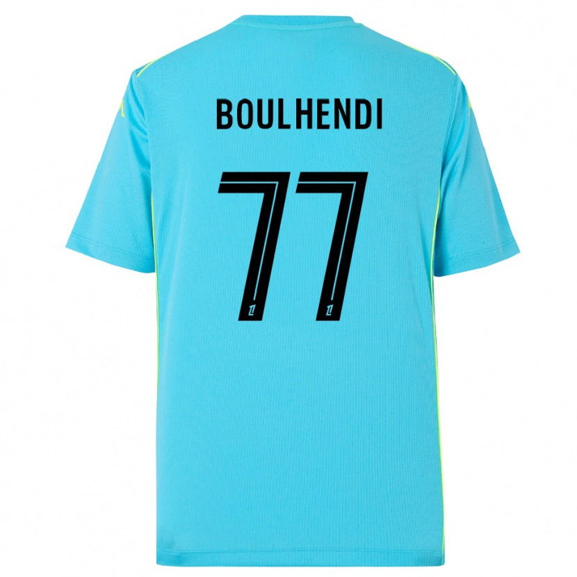 Danxen Kinderen Teddy Boulhendi #77 Hemelsblauw Zwart Keepersshirt 2025/26 T-Shirt België