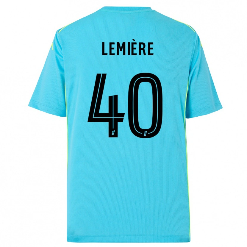 Danxen Kinderen Pauline Lemière #40 Hemelsblauw Zwart Keepersshirt 2025/26 T-Shirt België