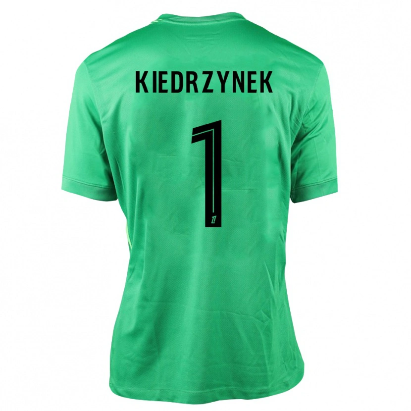 Danxen Kinderen Katarzyna Kiedrzynek #1 Groen Zwart Keepersshirt 2025/26 T-Shirt België