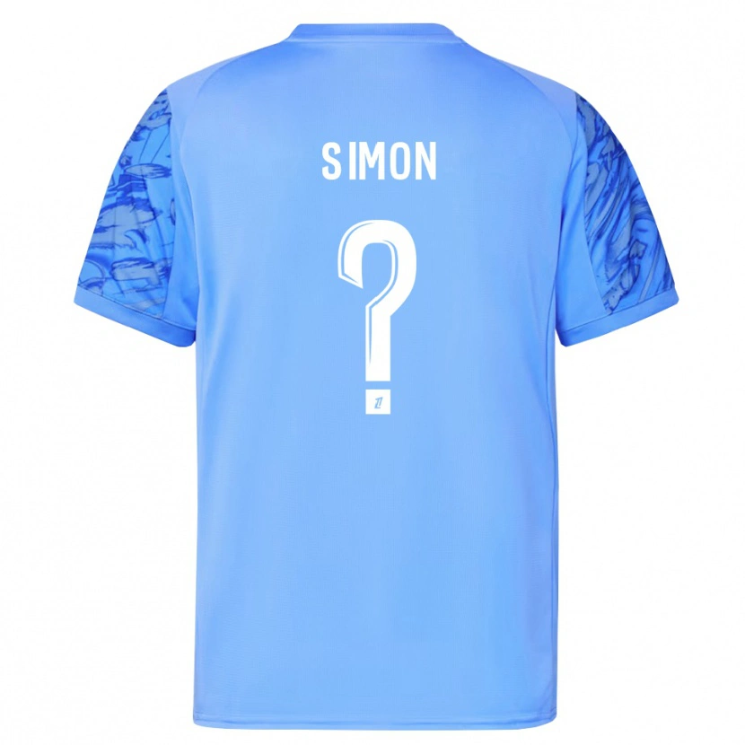 Danxen Kinderen Jules Simon #0 Blauw Wit Keepersshirt 2025/26 T-Shirt België