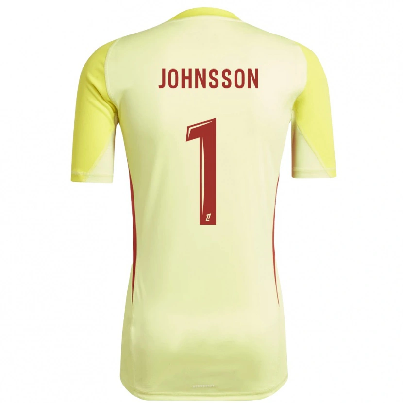 Danxen Kinderen Karl-Johan Johnsson #1 Lichtgeel Rood Keepersshirt 2025/26 T-Shirt België