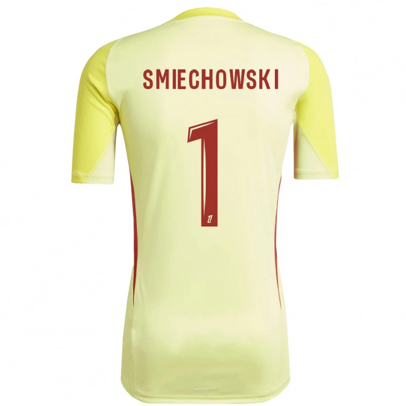 Danxen Kinderen Artur Smiechowski #1 Lichtgeel Rood Keepersshirt 2025/26 T-Shirt België