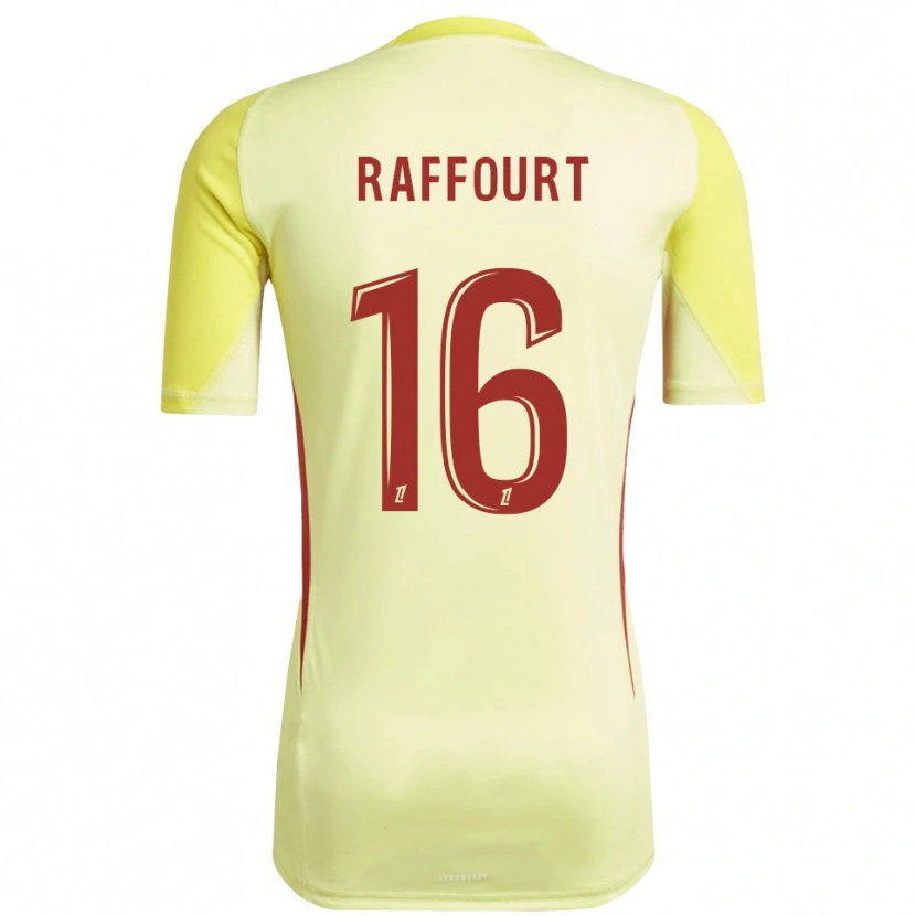 Danxen Kinderen Timéo Raffourt #16 Lichtgeel Rood Keepersshirt 2025/26 T-Shirt België