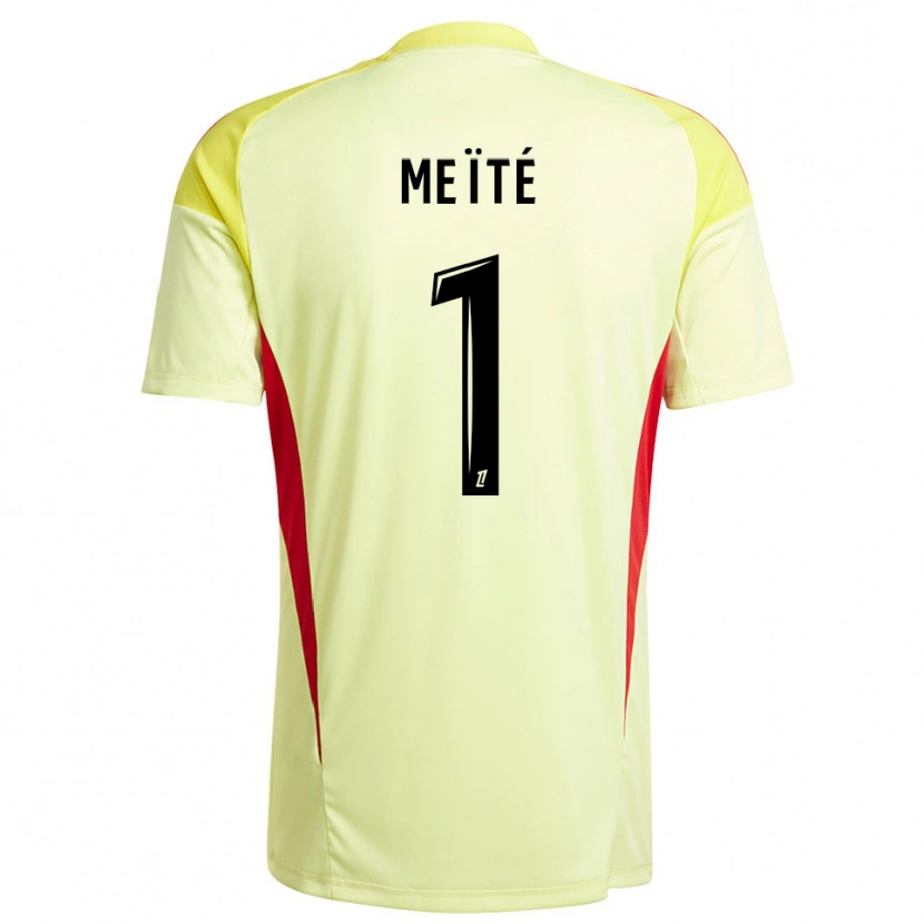 Danxen Kinderen Ibrahim Meïté #1 Licht Geel Zwart Keepersshirt 2025/26 T-Shirt België