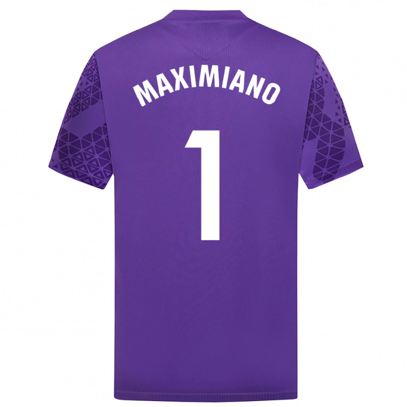Danxen Kinderen Luís Maximiano #1 Paars Wit Keepersshirt 2025/26 T-Shirt België