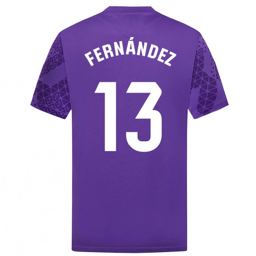 Danxen Kinderen Andrés Fernández #13 Paars Wit Keepersshirt 2025/26 T-Shirt België