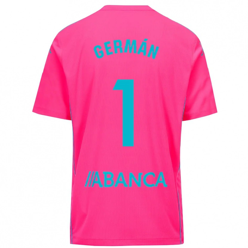 Danxen Kinderen Germán Parreño #1 Diep Roze Zwart Keepersshirt 2025/26 T-Shirt België