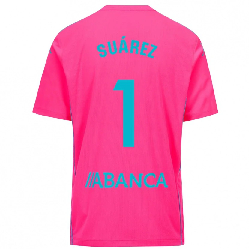 Danxen Kinderen Brais Suárez #1 Diep Roze Zwart Keepersshirt 2025/26 T-Shirt België
