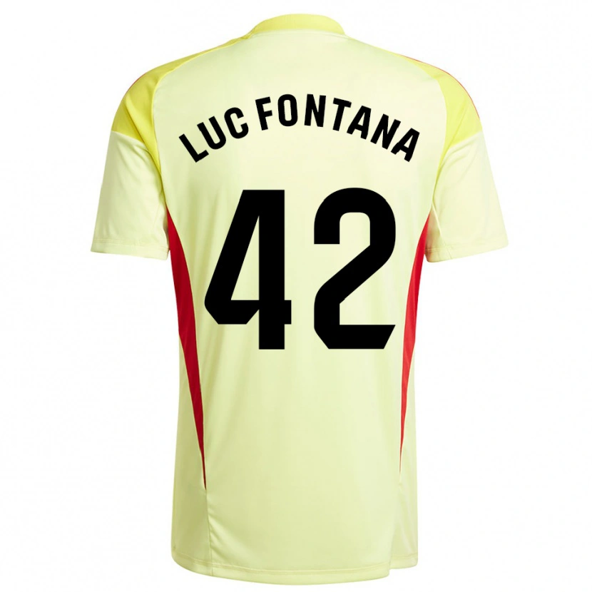 Danxen Kinderen Jean Luc Fontana #42 Licht Geel Zwart Keepersshirt 2025/26 T-Shirt België