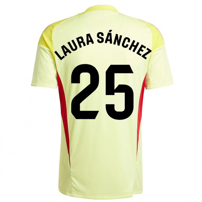 Danxen Kinderen Laura Sánchez Comuñas #25 Licht Geel Zwart Keepersshirt 2025/26 T-Shirt België