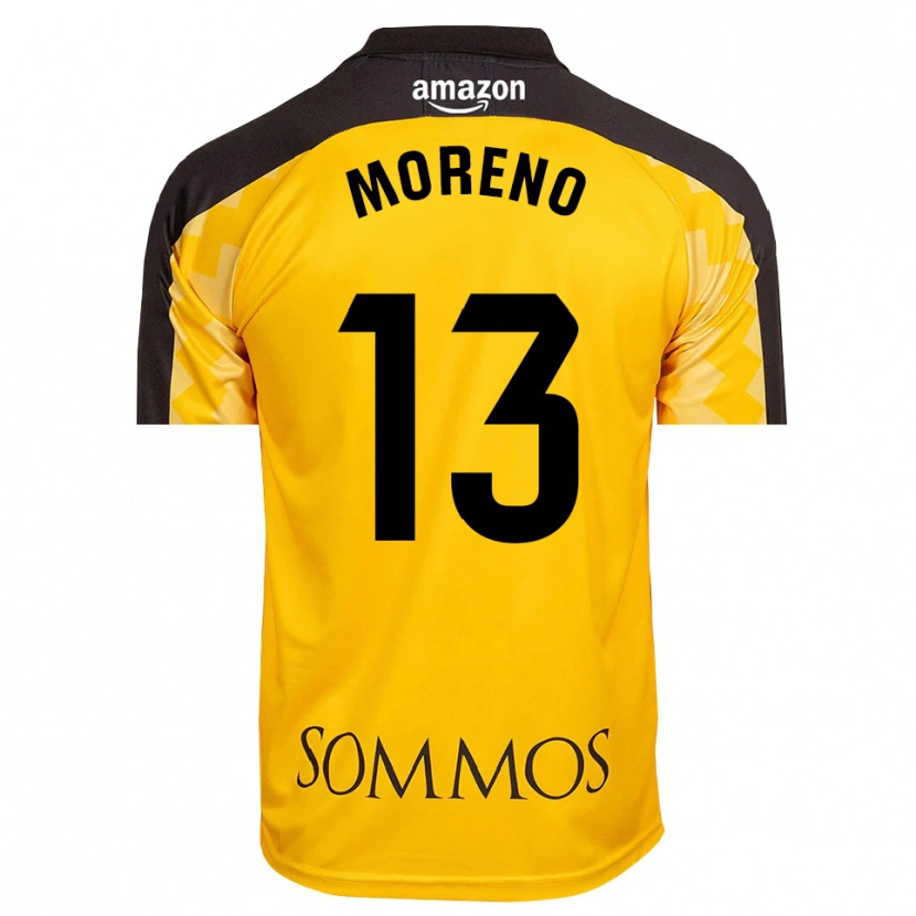 Danxen Kinderen Eloy Moreno #13 Geel Zwart Keepersshirt 2025/26 T-Shirt België