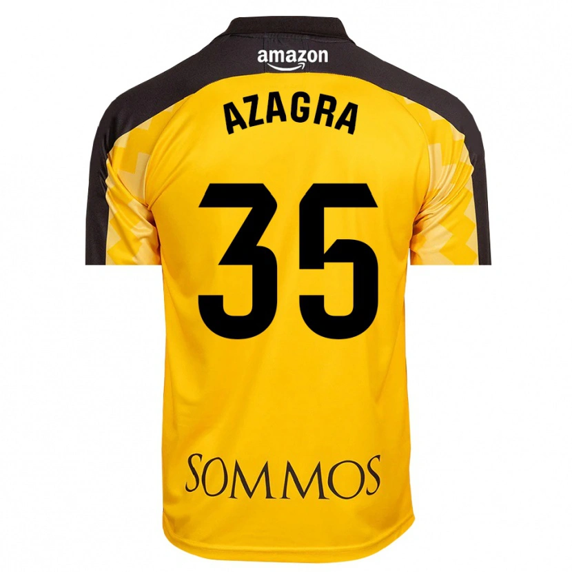 Danxen Kinderen Nico Azagra #35 Geel Zwart Keepersshirt 2025/26 T-Shirt België