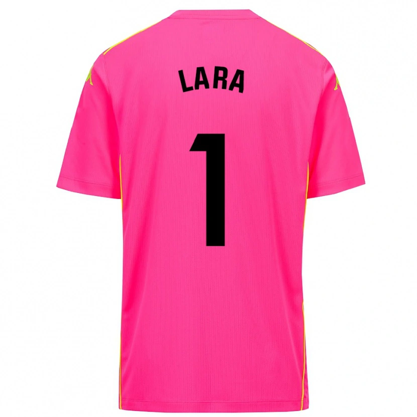 Danxen Kinderen Lara Lara De Las Heras Coello #1 Diep Roze Zwart Keepersshirt 2025/26 T-Shirt België