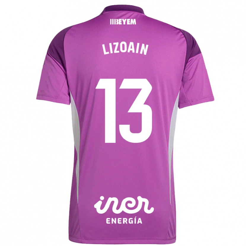 Danxen Kinderen Raúl Lizoain #13 Lila Paars Keepersshirt 2025/26 T-Shirt België
