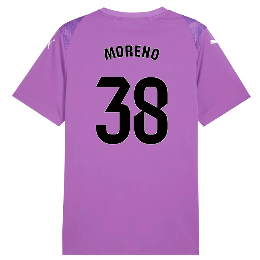 Danxen Kinderen Gerard Moreno #38 Lila Zwart Keepersshirt 2025/26 T-Shirt België