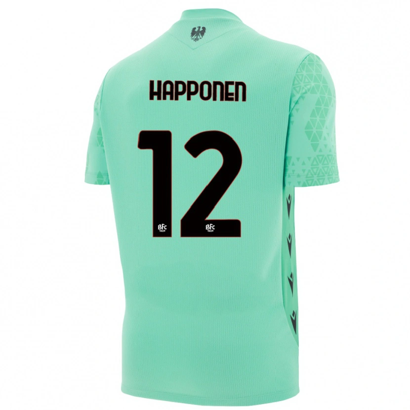 Danxen Kinderen Ukko Happonen #12 Munt Blauw Zwart Keepersshirt 2025/26 T-Shirt België