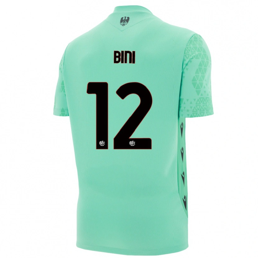 Danxen Kinderen Cesare Bini #12 Munt Blauw Zwart Keepersshirt 2025/26 T-Shirt België