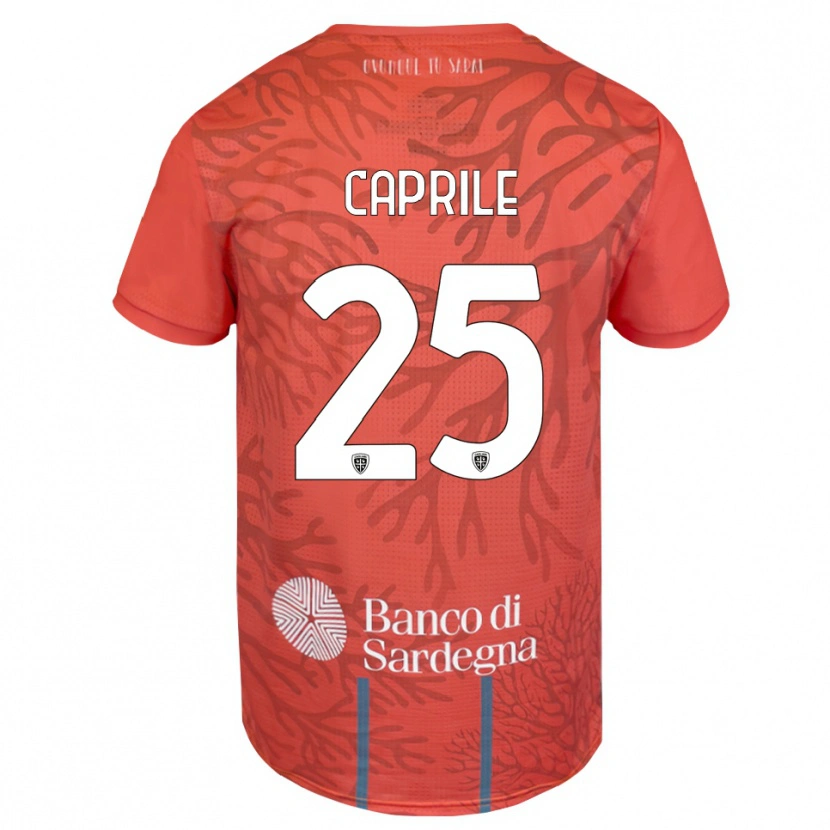 Danxen Kinderen Elia Caprile #25 Oranje Rood Wit Keepersshirt 2025/26 T-Shirt België